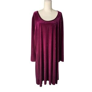 Soft Surroundings Women Whimsigoth Santiago Velvet Midi Dress Size 1X Holiday
